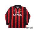 Photo1: AC Milan 1994-1995 Home Long Sleeve Shirt #10 Scudetto Patch/Badge (1)