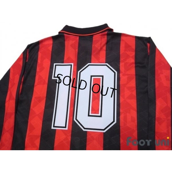 Photo4: AC Milan 1994-1995 Home Long Sleeve Shirt #10 Scudetto Patch/Badge