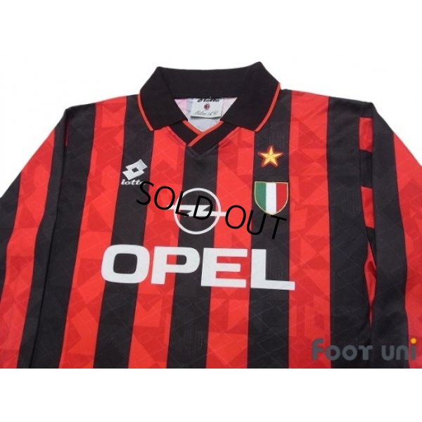 Photo3: AC Milan 1994-1995 Home Long Sleeve Shirt #10 Scudetto Patch/Badge