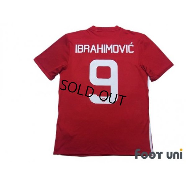 Photo2: Manchester United 2016-2017 Home Shirt #9 Zlatan Ibrahimović