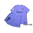 Photo1: FC Barcelona 2021-2022 Away Authentic Shirt and Shorts Set #10 Messi La Liga Patch/Badge (1)