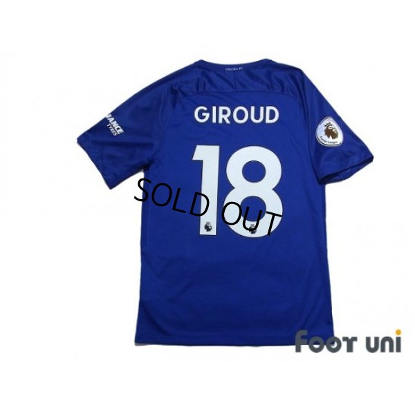 Photo2: Chelsea 2017-2018 Home Shirt #18 Giroud Premier League Patch/Badge