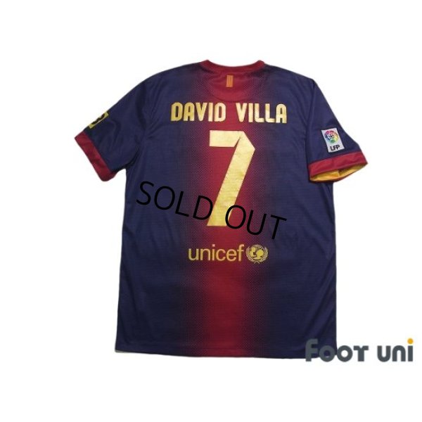 Photo2: FC Barcelona 2012-2013 Home Shirt #7 David Villa TV3 Patch/Badge LFP Patch/Badge