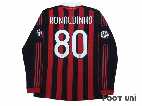 Ontwikkelen limoen Bruin AC Milan 2009-2010 Home Long Sleeve Shirt #80 Ronaldinho - Online Store  From Footuni Japan