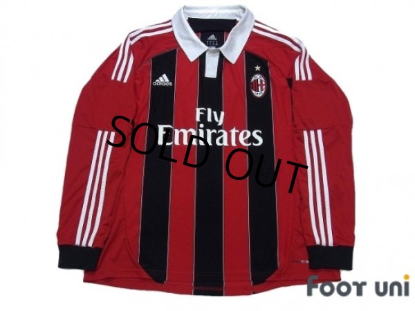 Photo1: AC Milan 2012-2013 Home Long Sleeve Shirt #92 El Shaarawy (1)