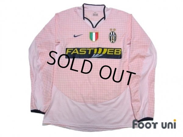 Photo1: Juventus 2003-2004 Away Long Sleeve Shirt Scudetto Patch/Badge (1)