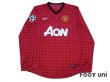 Photo1: Manchester United 2012-2013 Home Long Sleeve Shirt #20 van Persie Champions League Patch/Badge (1)