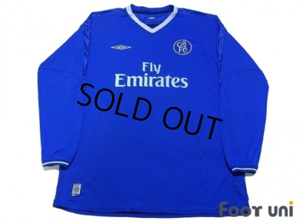 Photo1: Chelsea 2003-2005 Home Reversible Long Sleeve Shirt (1)