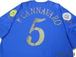 Photo4: Italy Euro 2004 Home Shirt #5 F.Cannavaro UEFA Fair Play Patch (4)