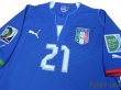 Photo3: Italy 2012 Home Shirt #21 Pirlo FIFA w/Confederations Cup Brazil 2013 Patch (3)