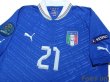 Photo3: Italy Euro 2012 Home Shirt #21 Pirlo UEFA Euro 2012 Patch (3)