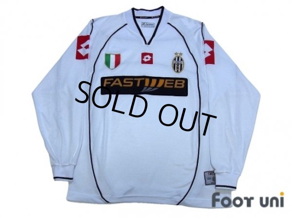 Photo1: Juventus 2002-2003 Away Long Sleeve Shirt Scudetto Patch/Badge (1)