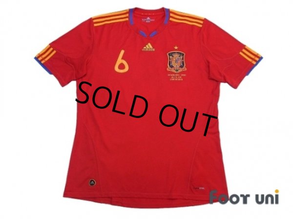 Photo1: Spain 2010 Home Shirt #6 A.Iniesta (1)