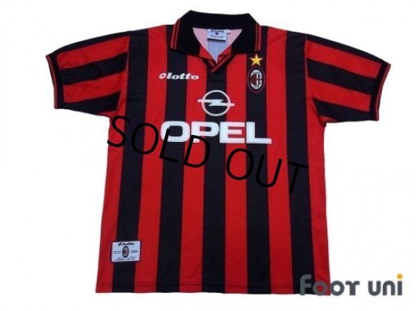 Photo1: AC Milan 1997-1998 Home Shirt (1)