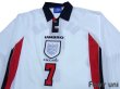 Photo3: England 1998 Home Long Sleeve Shirt #7 Beckham (3)