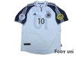 Photo1: Germany Euro 2000 Home Shirt #10 Matthaus UEFA Euro 2000 Patch/Badge (1)