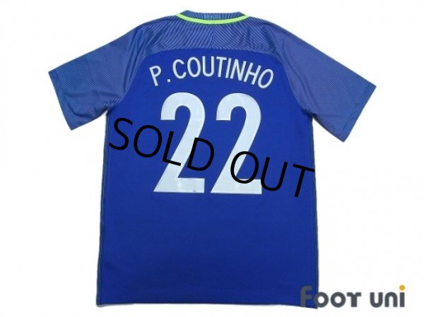 Brazil No11 P.Coutinho Home Soccer Country Jersey