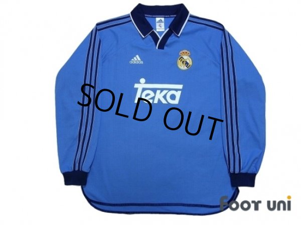 Photo1: Real Madrid 1999-2001 Away Authentic Long Sleeve Shirt #10 Figo (1)