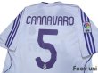 Photo4: Real Madrid 2007-2008 Home Shirt #5 Cannavaro LFP Patch/Badg (4)