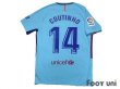 Photo3: FC Barcelona 2017-2018 Away Authentic Shirts and shorts Set #14 Coutinho La Liga Patch/Badge (3)