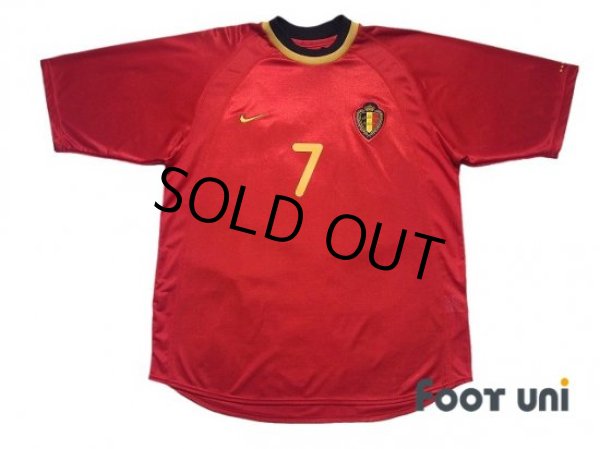 Photo1: Belgium Euro 2000 Home Shirt #7 Wilmots (1)