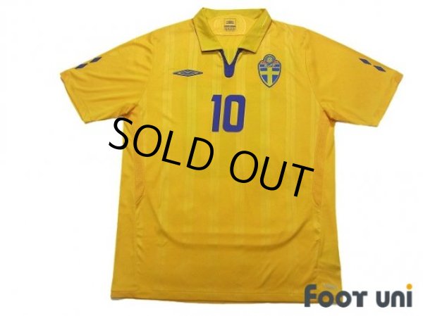 Photo1: Sweden 2009-2010 Home Shirt #10 Ibrahimovic (1)