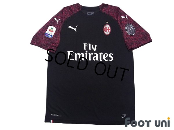 Photo1: AC Milan 2018-2019 Third Shirt #11 Fabio Borini Lega Calcio Patch/Badge w/tags (1)