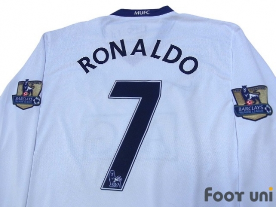 Manchester United CRISTIANO RONALDO away Jersey 2008 2009 LONG SLEVEE M MEN  SIZE