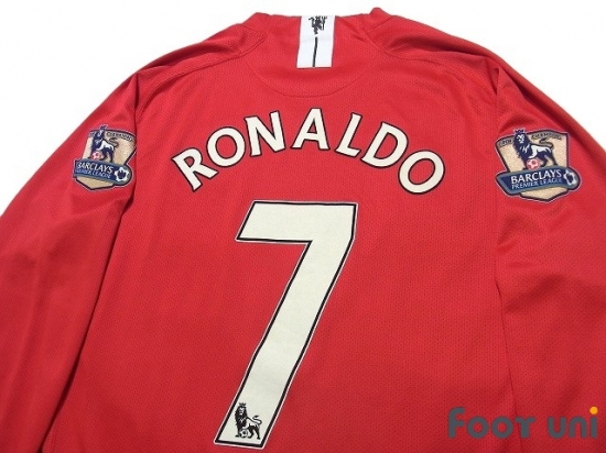 Manchester United Home UCL FINAL Long Sleeve RONALDO #7 Shirt 2007