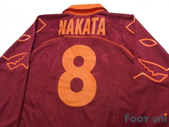 AS Roma 1999-2000 Home Long Sleeve Shirt #8 Hidetoshi Nakata