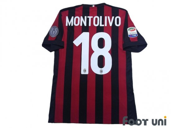 AC Milan 2017-2018 Home Shirt #18 Montolivo - Online Shop From Footuni Japan